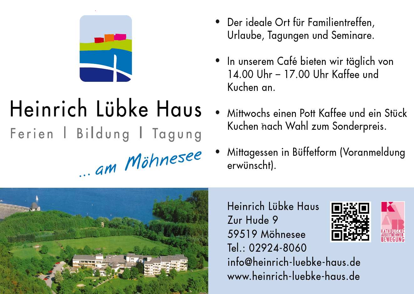 Cafe Möhneblick im Heinrich Lübke Haus moehnesee.de