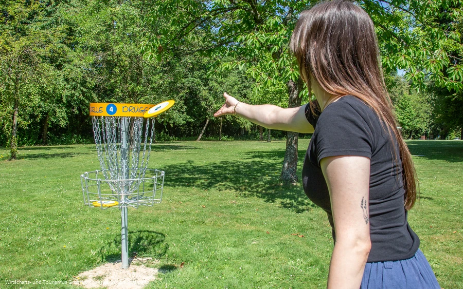Discgolf Parcours Möhnesee Abwurf