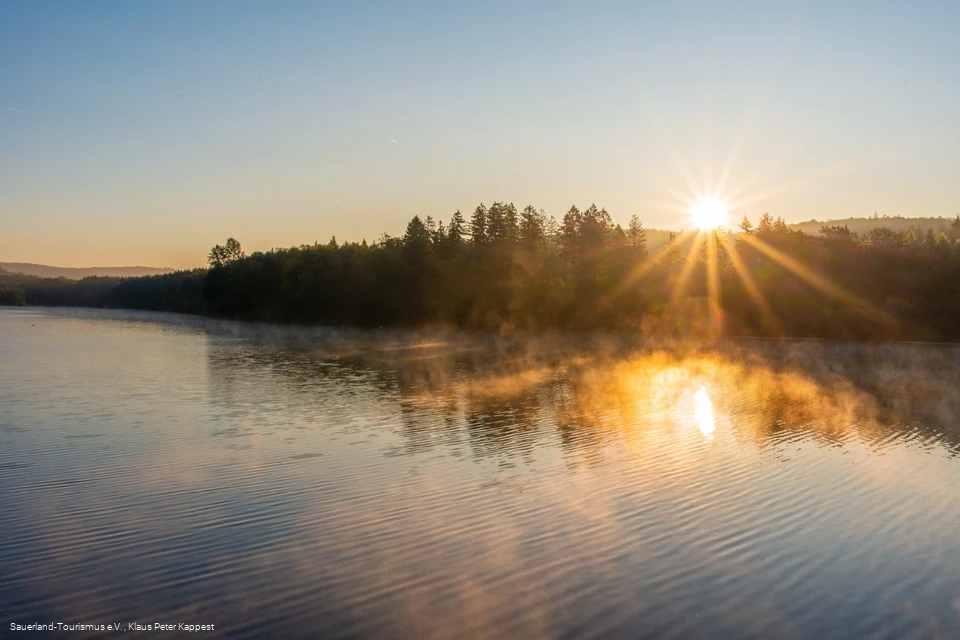 Morgennebel über dem Möhnesee