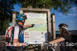 Tourentafel für Radtouren an der Staumauer Möhnesee